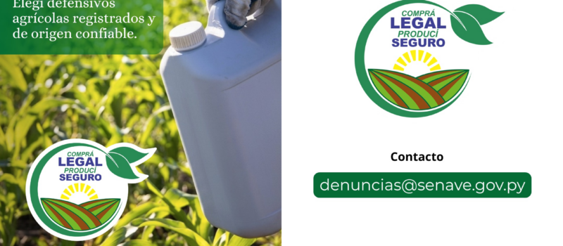 SENAVE y CAFYF impulsan acciones para adquisición de defensivos agrícolas legales